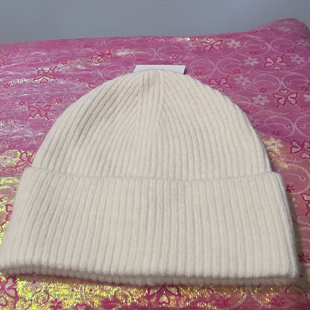 American Eagle Outfitters White Knit Beanie